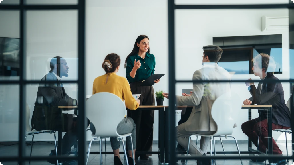 Team meeting in modern office
